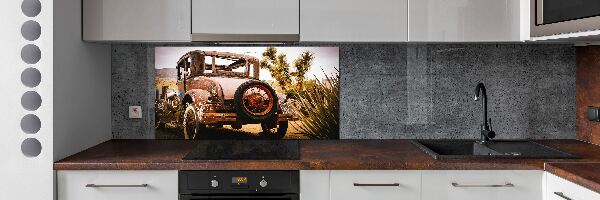 Glasrückwand für die küche Autounfall