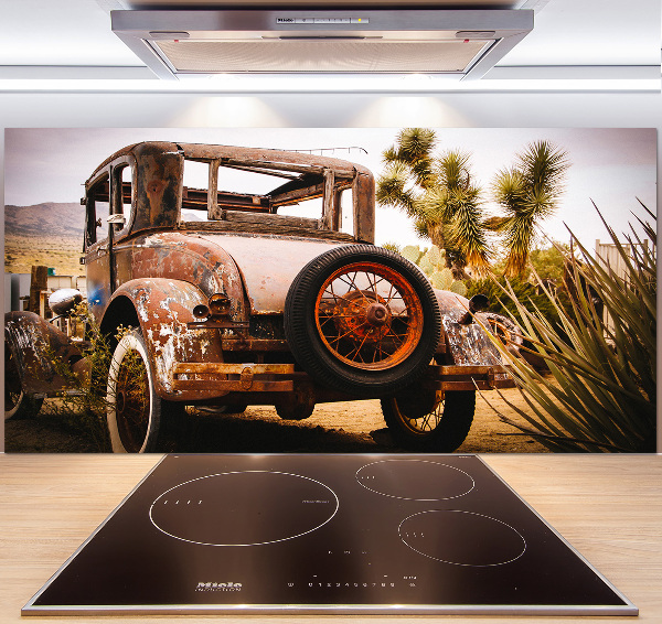 Glasrückwand für die küche Autounfall