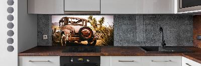 Glasrückwand für die küche Autounfall