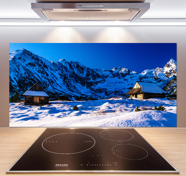 Platte für Küchenrückwand Häuser in der Tatra