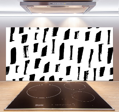 Platte für Küchenrückwand Schwarze und weiße Flecken