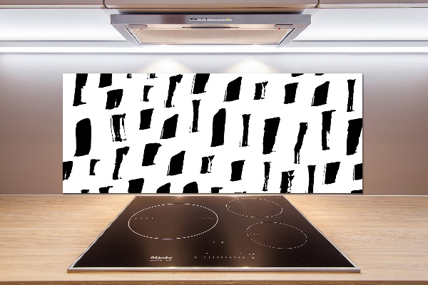 Platte für Küchenrückwand Schwarze und weiße Flecken