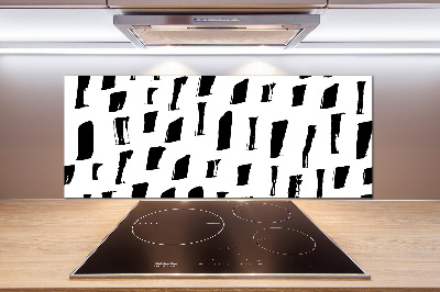 Platte für Küchenrückwand Schwarze und weiße Flecken