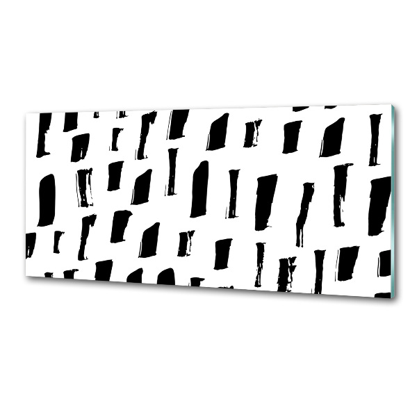 Platte für Küchenrückwand Schwarze und weiße Flecken