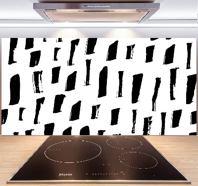 Platte für Küchenrückwand Schwarze und weiße Flecken