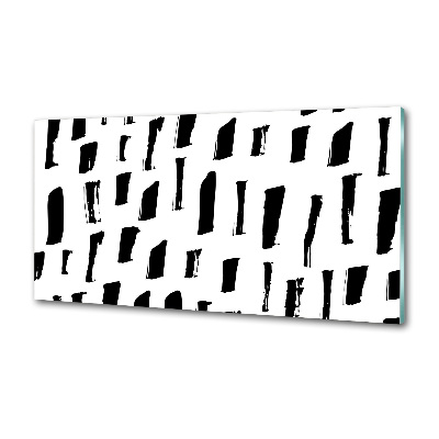 Platte für Küchenrückwand Schwarze und weiße Flecken