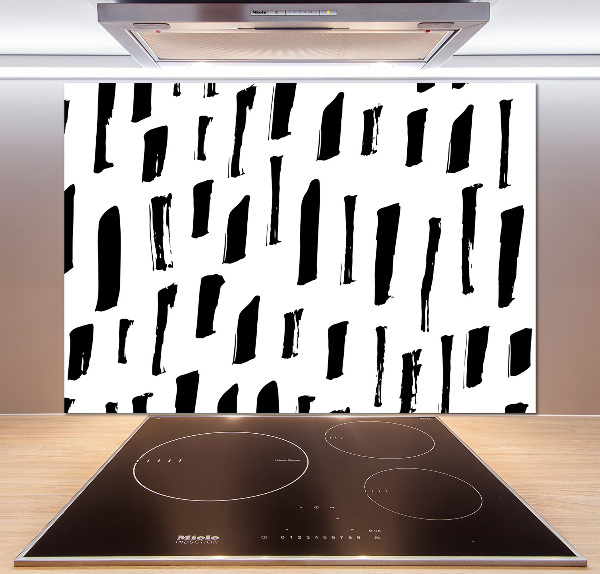 Platte für Küchenrückwand Schwarze und weiße Flecken