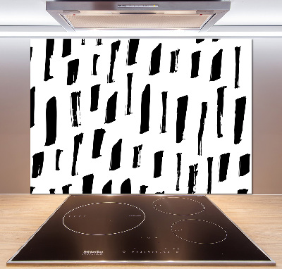 Platte für Küchenrückwand Schwarze und weiße Flecken