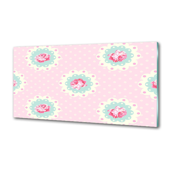 Glasrückwand für die küche Rosen