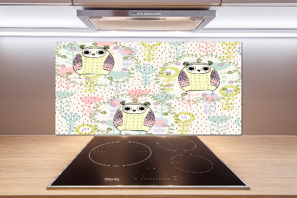 Platte für Küchenrückwand Eulen