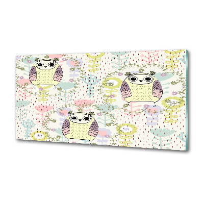 Platte für Küchenrückwand Eulen