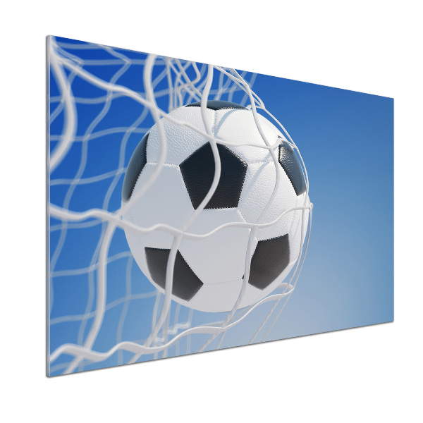 Glasrückwand für die küche Der Ball ist im Tor