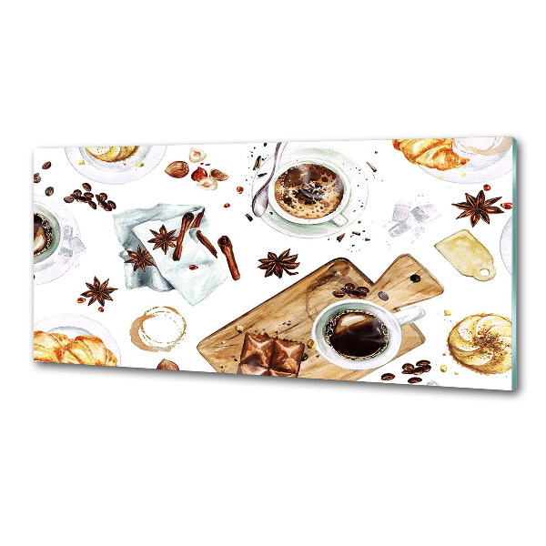 Glasrückwand für die küche Morgenkaffee