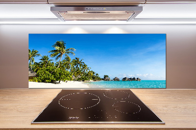 Glasrückwand für die küche Karibikstrand