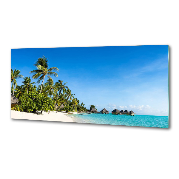 Glasrückwand für die küche Karibikstrand