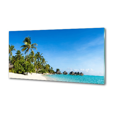 Glasrückwand für die küche Karibikstrand