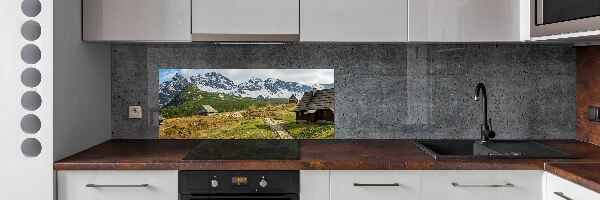 Glasrückwand für die küche Weiden im Tatra-Gebirge