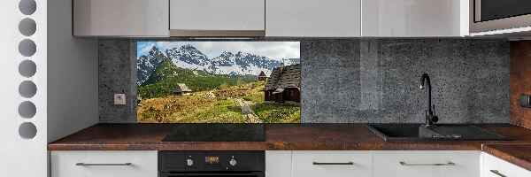 Glasrückwand für die küche Weiden im Tatra-Gebirge