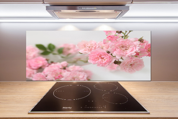 Glasrückwand für die küche Wildrosen