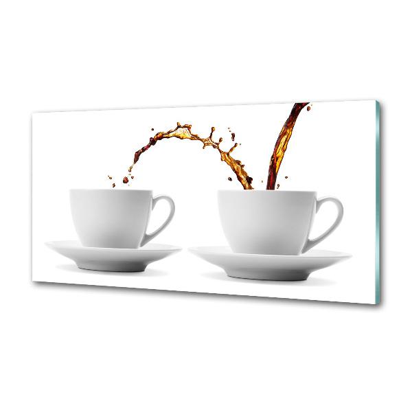 Glasrückwand für die küche Kaffee eingeschenkt