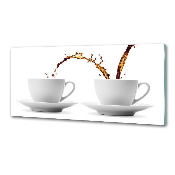 Glasrückwand für die küche Kaffee eingeschenkt