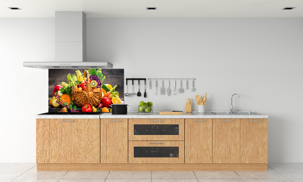 Platte für Küchenrückwand Obst- und Gemüsekorb