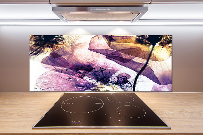 Glasrückwand für die küche Getrocknete Mohnblumen