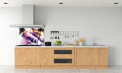 Glasrückwand für die küche Getrocknete Mohnblumen