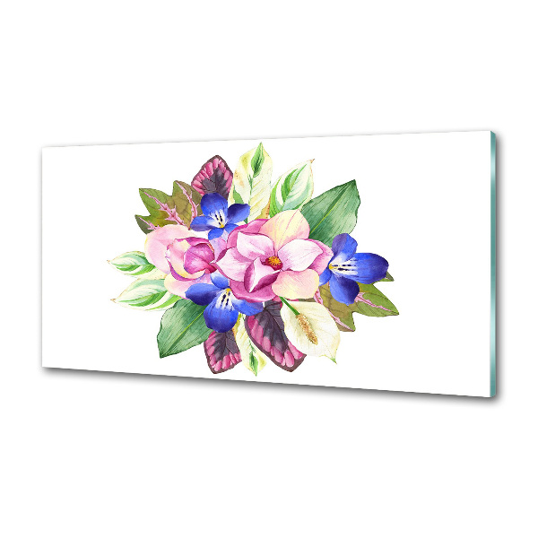 Glasrückwand für die küche Ein Blumenstrauß