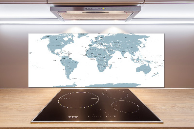 Platte für Küchenrückwand Politische Karte