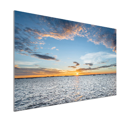 Glasrückwand für die küche Dämmerung am Meer