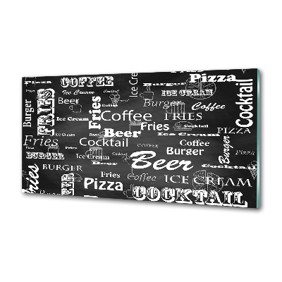 Glasrückwand für die küche Speisekarte