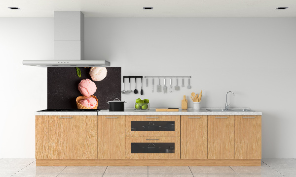 Glasrückwand für die küche Eiscreme in einer Waffeltüte