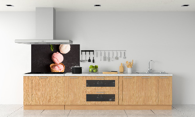 Glasrückwand für die küche Eiscreme in einer Waffeltüte