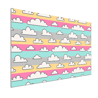 Glasrückwand für die küche Wolken