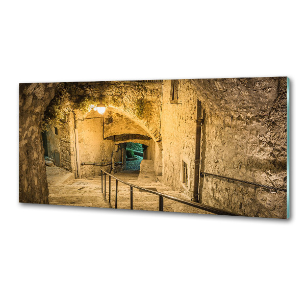 Küchen wandpaneel Peille bei Nacht, Frankreich