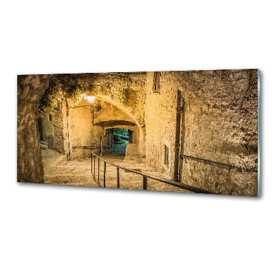 Küchen wandpaneel Peille bei Nacht, Frankreich