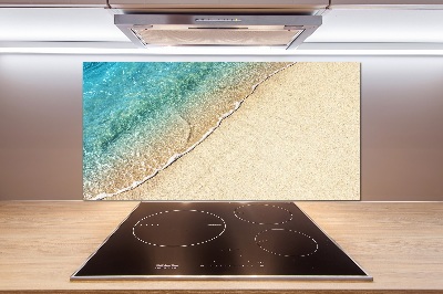 Glasrückwand für die küche Eine Welle am Strand