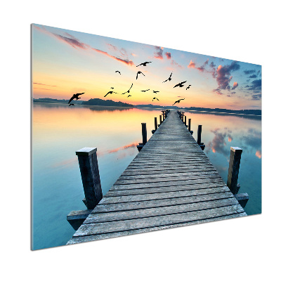 Küchen wandpaneel Holzsteg