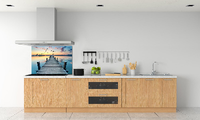 Küchen wandpaneel Holzsteg
