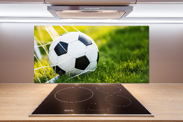 Glasrückwand für die küche Der Ball ist im Tor