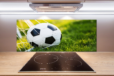 Glasrückwand für die küche Der Ball ist im Tor