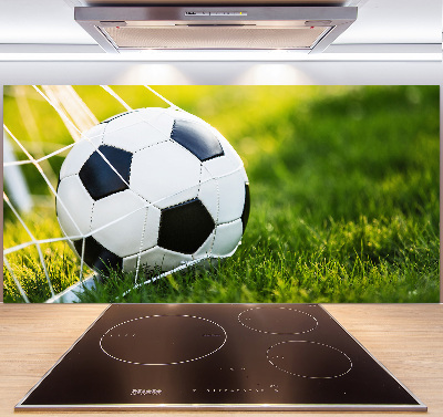 Glasrückwand für die küche Der Ball ist im Tor