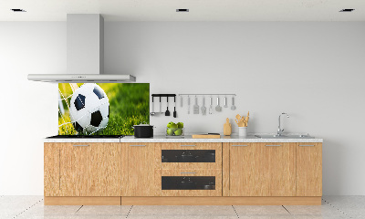 Glasrückwand für die küche Der Ball ist im Tor