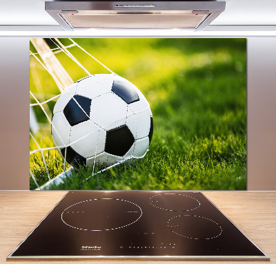 Glasrückwand für die küche Der Ball ist im Tor