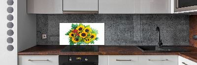 Platte für Küchenrückwand Ein Strauß Sonnenblumen