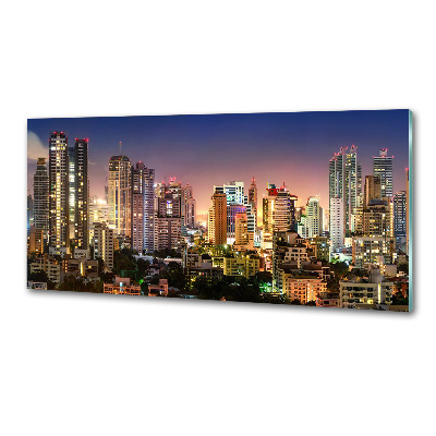 Glasrückwand für die küche Bangkok bei Nacht