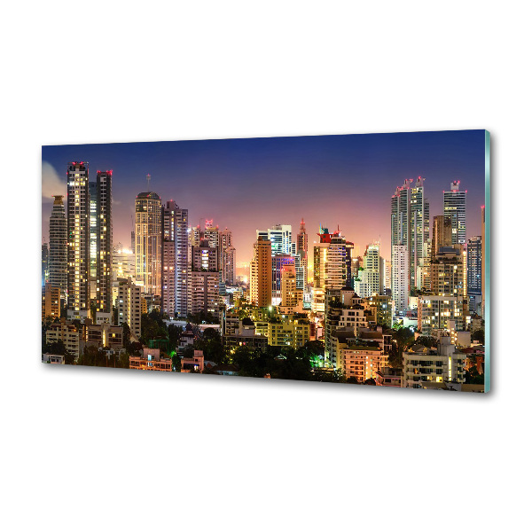 Glasrückwand für die küche Bangkok bei Nacht