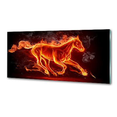Platte für Küchenrückwand Pferd in Flammen