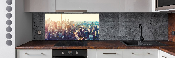 Küchen wandpaneel New York aus der Vogelperspektive